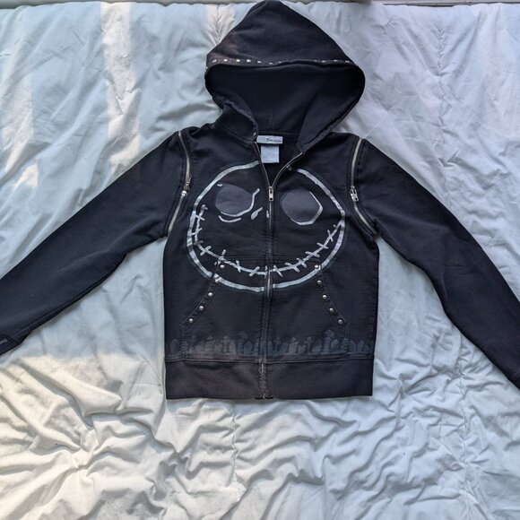 Disneyland Resort Nightmare Before Christmas Jack Skellington Zip Hoodie small S - Picture 1 of 13